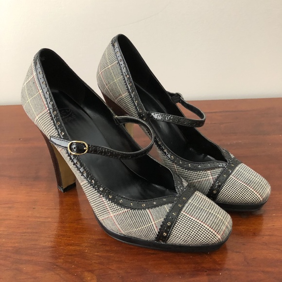 Circa Joan & David Plaid Mary Jane Heels - Picture 2 of 6